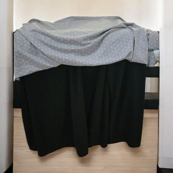 Kaileigh Women's Navy Blue and White Sleeveless Dress – Size Medium - Picture 8 of 8